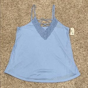 Aeropostale Blue Lace Tank Top